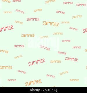 Handgezogenes Sommerschild mit farbenfroher Kulisse Stock Vektor