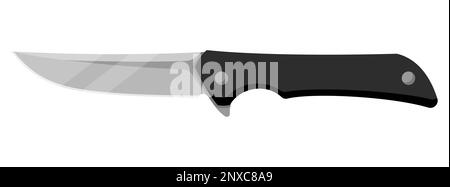 Jackmesser. Niedliches Jackmesser auf weißem Hintergrund isoliert. Vektorgrafik Stock Vektor