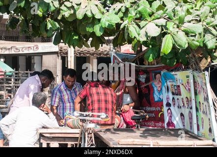 Das größte denkmalgeschützte Gebäude in Dhaka, Bangladesch, ist bekannt als „Ahsan Manzil“ Stockfoto