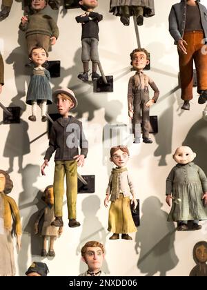 2/14/23 Naples, Florida, hinter den Kulissen von Guillermo del Toros Animationsfilm Pinocchio, ausgestellt im Metropolitan Museum of Art in New York City, 14. Februar 2023. Foto: Jennifer Graylock-Alamy Stockfoto