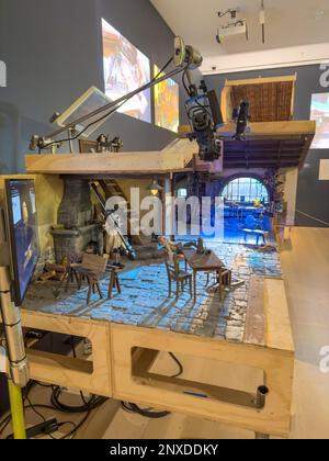 2/14/23 Naples, Florida, hinter den Kulissen von Guillermo del Toros Animationsfilm Pinocchio, ausgestellt im Metropolitan Museum of Art in New York City, 14. Februar 2023. Foto: Jennifer Graylock-Alamy Stockfoto