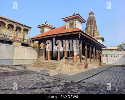 30. Februar 2023, Nageshwar Shiv Tempel in Phaltan, Satara, Indien. Stockfoto