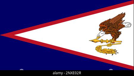 Flagge von Amerikanisch-Samoa Stockfoto