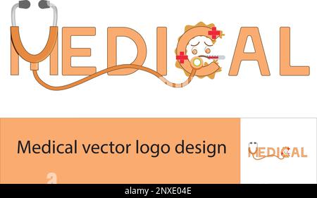 Medizinisches Vektor-Logo-Design Stock Vektor