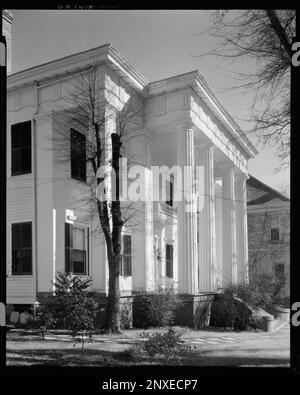 Randolph House, Macon, Bibb County, Georgia. Carnegie Survey of the Architecture of the South (Carnegie-Umfrage zur Architektur des Südens). Vereinigte Staaten, Georgia, Bibb County, Macon, Häuser, Säulen, Porticoes, Porches. Stockfoto