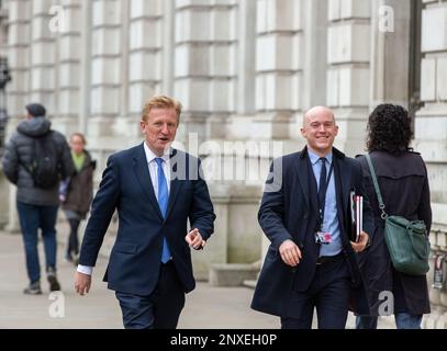 London, Großbritannien, 1. März, 2023. Oliver Dowden Kanzler des Herzogtums Lancaster gesehen in whitehall Kredit Richard Lincoln/Alamy Live News Stockfoto