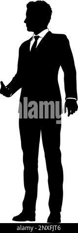 Business People Man Silhouette Geschäftsmann Stock Vektor
