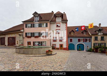 Altstadt von Laufenburg, Kanton Aargau, Schweiz Stockfoto