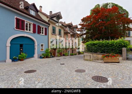 Altstadt von Laufenburg, Kanton Aargau, Schweiz Stockfoto