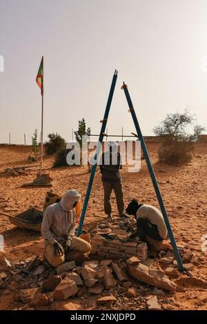 Mauretanien, Chinguetti, 'Le puit de Patty' - 'Il pozzo di Patty' - 'Patty's Well' Stockfoto