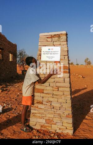 Mauretanien, Chinguetti, 'Le puit de Patty' - 'Il pozzo di Patty' - 'Patty's Well' Stockfoto