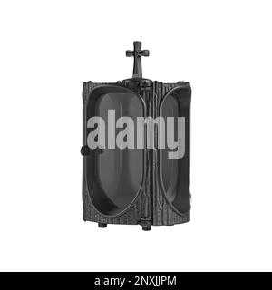 gedächtnislampen aus Granit auf weißem Hintergrund Stockfoto