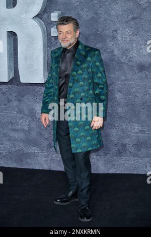 London, Vereinigtes Königreich 1. März, 2023. Andy Serkis wird auf der Weltpremiere von Luther: The Fallen Sun im BFI IMAX Waterloo abgebildet. Kredit: Alan D West/Alamy Live News Stockfoto