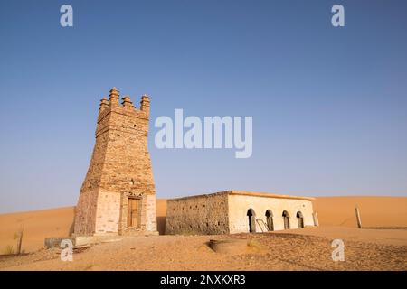 Mauretanien, Umgebung von Chinguetti, lokale Moschee Stockfoto