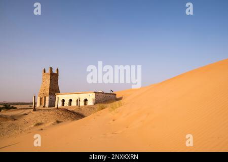 Mauretanien, Umgebung von Chinguetti, lokale Moschee Stockfoto