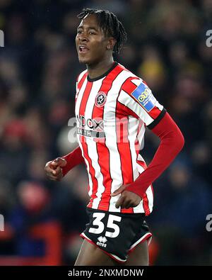 Andre Brooks von Sheffield United in Aktion beim Emirates FA Cup in der fünften Runde in Bramall Lane, Sheffield. Bilddatum: Mittwoch, 1. März 2023. Stockfoto