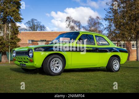 1972 Ford Escort Mexico „JYP974K“ auf der Ford-Versammlung im Bicester Heritage Centre am 26. Februar 2023 Stockfoto