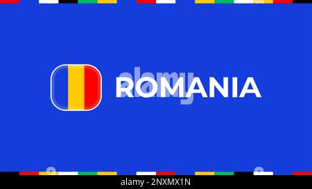 fußballturnier der rumänischen Flagge 2024. Stock Vektor
