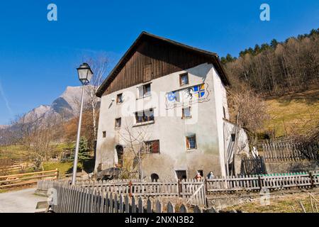 Rathaus, Heidi-Dorf, Maienfeld, Schweiz Stockfoto