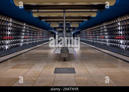 Olympia-Einkaufszentrum U-Bahn-Station OEZ, München, Deutschland Stockfoto