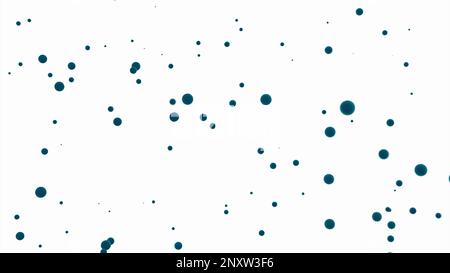 Abstrakte bunte Blasen auf beigefarbenem Hintergrund. Design. Winzige Kreise bewegen sich nach oben wie Luftblasen unter Wasser Stockfoto