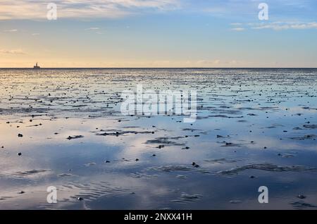 Das Wattenmeer in Norddeutschland. Hochwertiges Foto Stockfoto