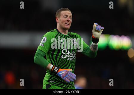 Emirates Stadium, London, Großbritannien. 1. März 2023. Premier League Football, Arsenal gegen Everton; Jordan Pickford von Everton Credit: Action Plus Sports/Alamy Live News Stockfoto