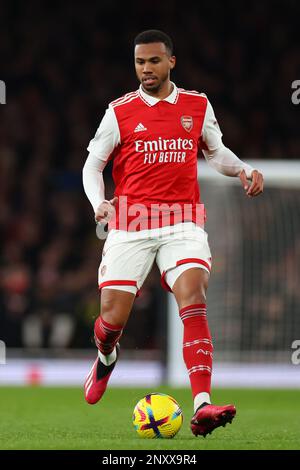 Emirates Stadium, London, Großbritannien. 1. März 2023. Premier League Football, Arsenal gegen Everton; Gabriel von Arsenal Credit: Action Plus Sports/Alamy Live News Stockfoto