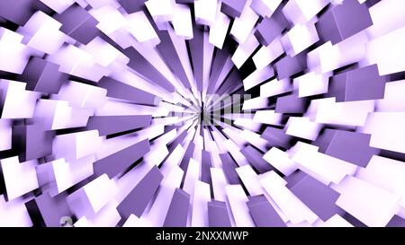 Abstrakte Hypnosenspirale aus Blöcken. Design. Fraktale optische Täuschung Stockfoto