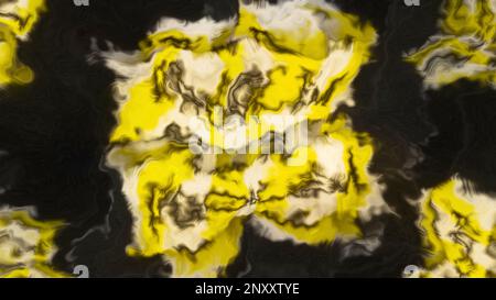 Abstraktes Quadrat mit Plasmamuster. Bewegung. Geometrische abstrakte Formen mit verspiegeltem Marmormuster. Quadratische Punkte mit vibrierendem abstraktem Plasmaspiel Stockfoto