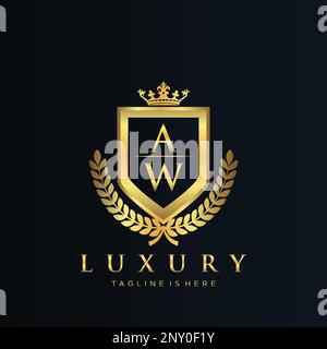 Initiale mit Logovorlage „Royal Luxury“ Stock Vektor