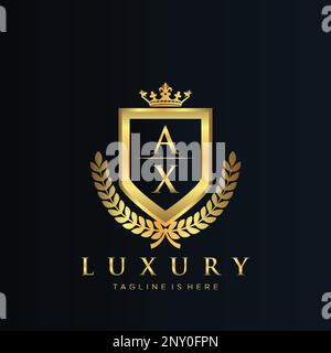 Initiale mit Logovorlage „Royal Luxury“ Stock Vektor