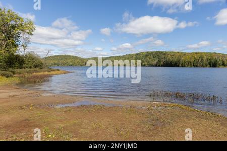 Die Küste am Arrowhead Lake in Muskoka Ontario im Spätsommer Stockfoto