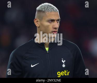 Sheffield, Großbritannien. 01. März 2023. Richarlison #9 von Tottenham Hotspur während des Fünftrundenspiels des Emirates FA Cup Sheffield United vs Tottenham Hotspur in Bramall Lane, Sheffield, Großbritannien, 1. März 2023 (Foto von Gareth Evans/News Images) in Sheffield, Großbritannien, am 3./1. März 2023. (Foto: Gareth Evans/News Images/Sipa USA) Guthaben: SIPA USA/Alamy Live News Stockfoto