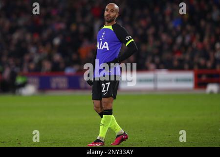 Sheffield, Großbritannien. 01. März 2023. Lucas #27 von Tottenham Hotspur während des Emirates FA Cup Fifth Round Match Sheffield United vs Tottenham Hotspur in Bramall Lane, Sheffield, Großbritannien, 1. März 2023 (Foto von Gareth Evans/News Images) in Sheffield, Großbritannien, am 3./1. März 2023. (Foto: Gareth Evans/News Images/Sipa USA) Guthaben: SIPA USA/Alamy Live News Stockfoto