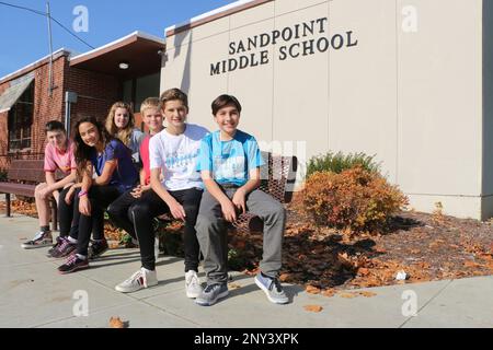 Sandpoint Middle School students Sean Gallaher, Arika Alward, Ayiana