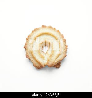 Butter Cookie aus Deutschland auf weißem Hintergrund Stockfoto