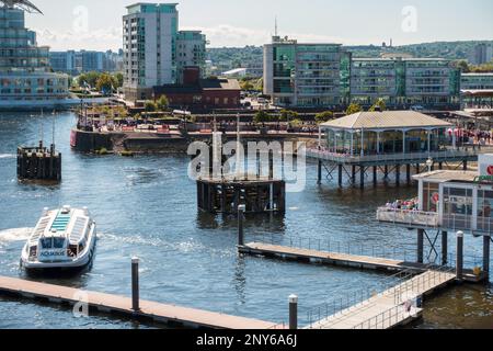 CARDIFF/UK - 27. August: Blick von Cardiff am 27. August 2017, nicht identifizierte Personen Stockfoto