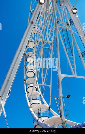 CARDIFF/UK - 27. August: Riesenrad in Cardiff am 27. August 2017 Stockfoto