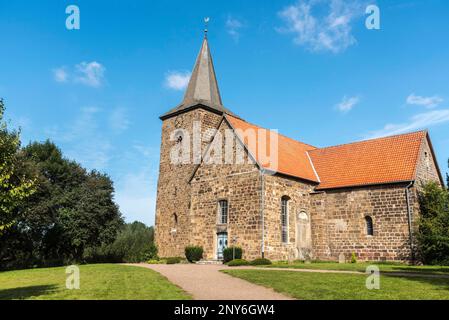 Weser-Kirche, Windheim, Petershagen, Minden-Luebbecke, Ostwestfalen-Lippe, Nordrhein-Westfalen, Deutschland Stockfoto