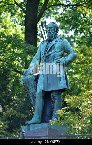 Denkmal, Turnervater Friedrich Ludwig Jahn, Hasenheide, Neukoelln, Berlin, Deutschland Stockfoto