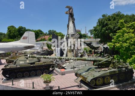 Flugzeuge, Museum für Militärgeschichte, Dien Bien Phu, Hanoi, Vietnam Stockfoto