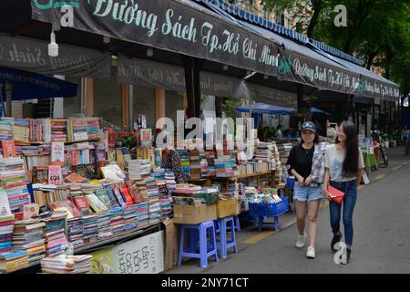 Book Street, Nguyen Van Binh, Ho-Chi-Minh-Stadt, Vietnam Stockfoto