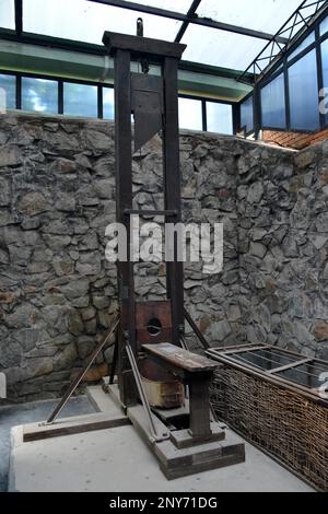 Guillotine, War Remnants Museum, Ho-Chi-Minh-Stadt, Vietnam Stockfoto