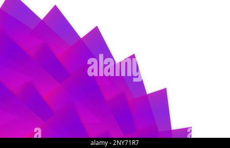 Abstrakter Hintergrund mit violetten und pinkfarbenen geometrischen Formen. Stockfoto
