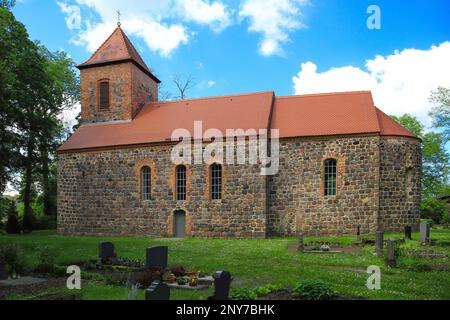 Die alte Kirche in Ihlow (Oberbarnim) im Bundesland Brandenburg - Deutschland Stockfoto