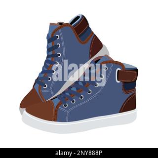 Modeschuhe Vektorgrafik auf Weiß. Stock Vektor