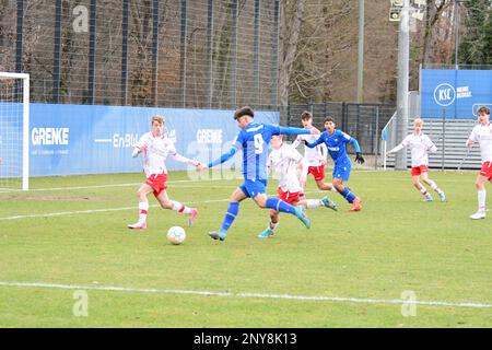 KSC U17 gewinnt gegen Jahn Regensburg B-Junioren-Bundesliga Karlsruher SC, Karlsruhe 26. Februar 2023 Stockfoto