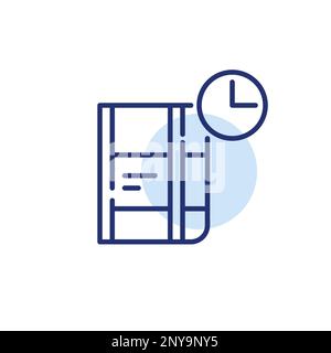 Arbeitsbuch-Planer. Pixelgenaue, bearbeitbare Kontur Stock Vektor