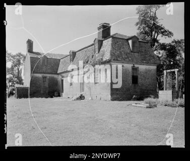 Wilton-on-the-Piankatank, Middlesex County, Virginia. Carnegie Survey of the Architecture of the South (Carnegie-Umfrage zur Architektur des Südens). United States Virginia Middlesex County, Gambrel Dächer, Häuser. Stockfoto